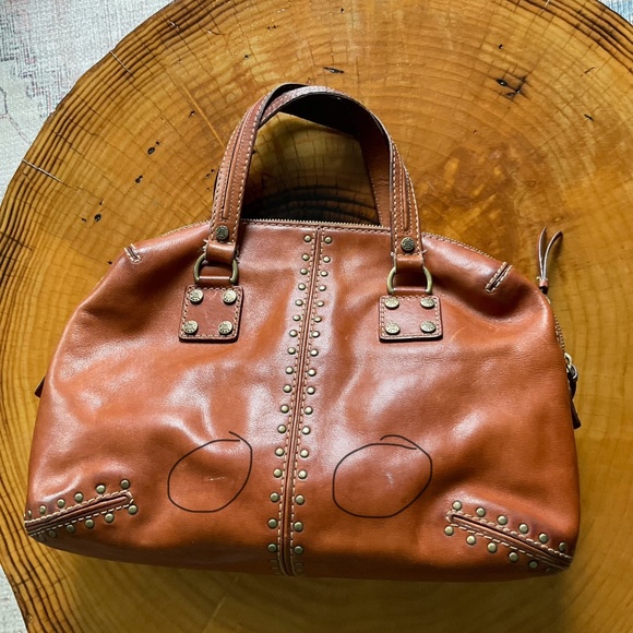 MICHAEL MICHAEL KORS: Astor Studded Leather Bag Satchel Vintage - Picture 4 of 13